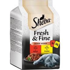 Sheba Haustiere Sheba 6 Fresh & Fine portionspåsar till sparpris! - Fin mångfald