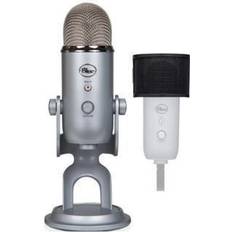 Blue Microphones Yeti USB Microphone (White Mist) with Knox Gear Pop Filter