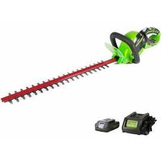 Greenworks Garden Power Tools Greenworks 22262 G-MAX 40 24" Cordless Rotating Hedge Trimmer Kit W/2.0Ah Battery & Charger