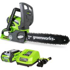 Chainsaws Greenworks 40V 12-Inch Cordless Chainsaw, 2.0Ah Battery and Charger Included