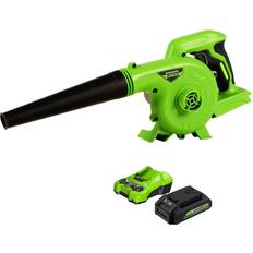 Greenworks Garden Power Tools Greenworks 24V 2.0Ah Shop Blower with USB Battery and Charger, 2410202AZ