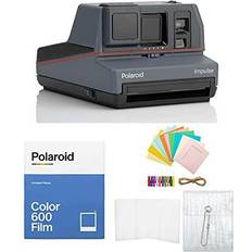 Instant Cameras Polaroid 600 Impulse Grey Instant Camera with Color 600 Film & Accessory Bundle