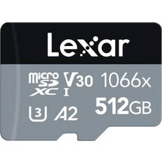 512 GB Memory Cards & USB Flash Drives LEXAR SILVER Series Professional microSDXC Class 10 UHS-I U3 V30 A2 160/120MB/s 1066x 512GB +SD Adapter