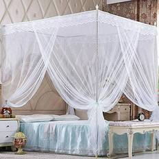 Curtains Nattey 4 Corners Princess Bed Curtain Canopy Canopies Bed Gift Twin