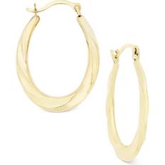 Macy's Gold Earrings Macy's Oval Swirl Hoop Earrings - Gold