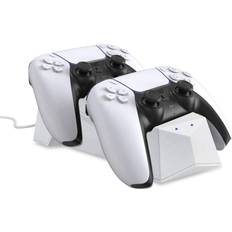 Sony playstation 5 Gaming Accessories Wasserstein Charging Station for Sony Playstation 5 DualSense Controller - Make Your Experience More Convenient with Charger White