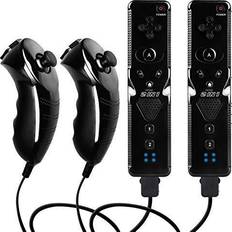 Wii remote plus 2 Pack Wii Remote with Wii Motion Plus Inside Shock Wii Nunchuk Controller Compatible Nintendo Wii, Wii U