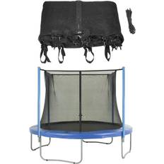 Sicherheitsnetz Trampolinzubehör Upper Bounce 12ft Trampoline Replacement Enclosure Surround Safety Net Protective Inside Netting with Adjustable Straps Compatible with 4 Straight Poles or 2