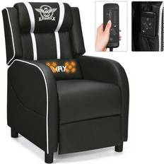 Ergonomic High Back Massage Gaming Chair Gaming Recliner with Pillow -  Costway