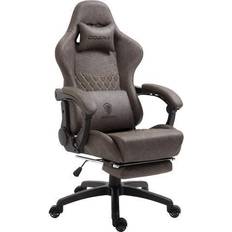 Wood Gaming Chairs Dowinx Gaming Chair Office Chair PC Chair with Massage Lumbar - Brown