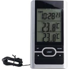 Utetemperaturer Termometre, Hygrometre & Barometre The Thermometer Factory Indoor Outdoor Digital Clock Lighting