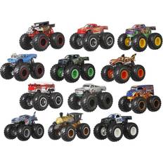 Monster Trucks Hot Wheels ​Hot Monster Trucks, Set of 12 1:64 Scale Die-Cast Toy Trucks for Kids and Collectors, Styles May Vary​​​ [Amazon Exclusive]