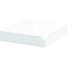 Planken Dolle (250x250x50mm) Gloss White Floating Shelf, Storage White Shelves