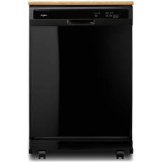 Dishwashers Whirlpool 24 in. Front Control Heavy-Duty Portable Hour Wash Black