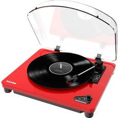 ION Lp Wireless Streaming Turntable Candy Apple Red