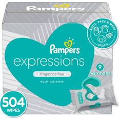 Procter & Gamble Grooming & Bathing Procter & Gamble Pampers Expressions Baby Wipes Unscented 504ct