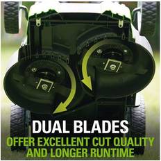Greenworks 40v battery Lawn Mowers Greenworks G-MAX 40V Twin-Force Dual-Blade Battery Powered Mower
