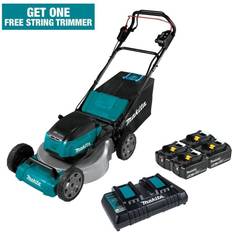 Cordless lawn mowers with batteries Lawn Mowers Makita 18 18-Volt X2 36-Volt Battery Powered Mower