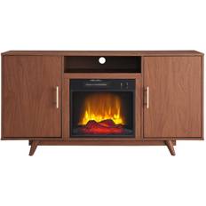 Hearthpro Console Style Media Electric Fireplace, Closed Abrasive Grain Coat Storage