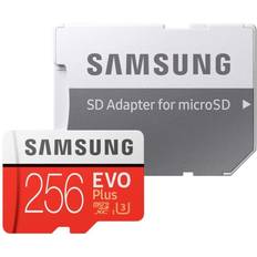 Samsung Memory Cards Samsung 256GB EVO Plus Class 10 UHS-I microSDXC U3 with Adapter (MB-MC256GA)