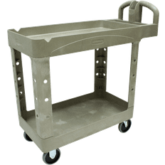 Rubbermaid Tool Storage Rubbermaid Heavy-Duty Utility Cart, Two-Shelf, 17-1/8w x 38-1/2d x 38-7/8h, Beige