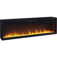 Signature Design by Ashley Furniture Fireplaces Black Black Wide Fireplace Insert