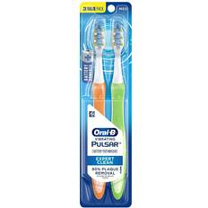 Oral b electric toothbrush 2 pack Oral-B Vibrating Pulsar, Battery Powered Toothbrush, Medium, 2 Pack