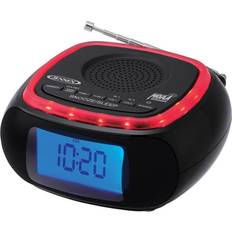 Alarm Clocks Jensen Digital AM/FM Weather Band Alarm Clock Radio with NOAA Weather Alert and Top Mounted Red LED