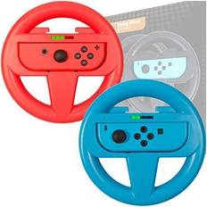 Wheels & Racing Controls steering wheels for nintendo switch joycons and mario kart parties & tournaments twin pack nightrider lights edition (patented design with joycon