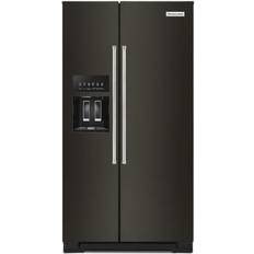 Black fridge freezer with water dispenser KitchenAid KRSC700HBS 36" 19.8 Total Black