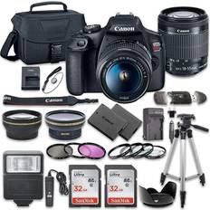 DSLR Cameras Canon EOS Rebel T7 DSLR Camera Bundle with EF-S 18-55mm f/3.5-5.6 is II Lens 2pc SanDisk 32GB Memory Cards Accessory Kit