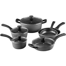 Bergner Stainless-Steel Induction-Ready 10-Piece Cookware Set, Stainless  Steel
