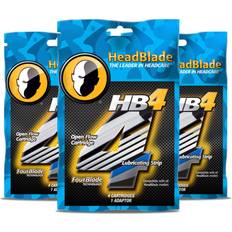 HeadBlade Shaving Accessories HeadBlade HB4 FourBlade Shaving Cartridges (4 Blades) 3 Pack