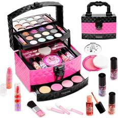GirlsHome Kids Makeup Kit for Girl 35 Pcs Washable Toddler Makeup Kit, Girl  Toys Real Cosmetic Little Girls Makeup Set, Safe & Non-Toxic Frozen Makeup