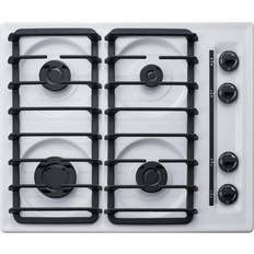 White gas hob 4 burner Cooktops Summit WTL033S 24 Wide 4