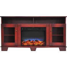 Red Electric Fireplaces Cambridge Savona Electric Fireplace Heater with 59 Entertainment Stand and Multi-Color LED Flame Display