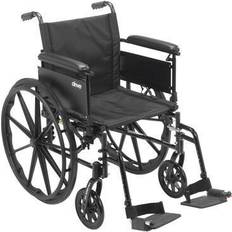 Wheel Chairs Drive Medical Cruiser X4 Wheelchair with Adjustable Detachable Full Arms, Swing Away Footrests, 18" Seat