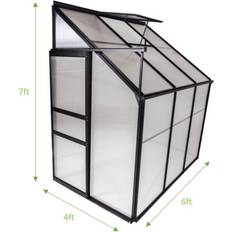 Ogrow Aluminium Lean-To Greenhouse 25 Sq. Roof