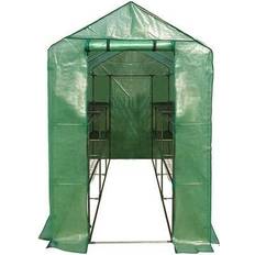 Lean-to Greenhouses Ogrow Machrus Deluxe Walk-In Greenhouse with 2