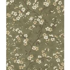 Rasch Wallpaper Rasch Denzo II Wallpaper Blossom Sage Green and Cream 456714
