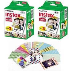 Fuji instax mini film Fuji Instax Mini Instant Film 40 Shots with Bonus 20 Decorative Skin Stick-on Stickers for Fuji Instax Mini 8 and SP-1