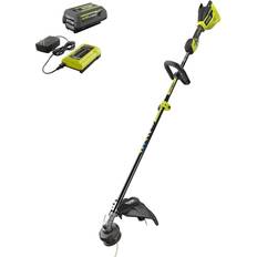 Cordless grass strimmer Garden Power Tools Ryobi 40V Brushless Cordless Battery Attachment Capable String Trimmer with 4.0 Ah Battery and Charger