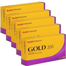 Kodak gold 200 Kodak 5x Professional Gold 200 Color Negative Film 120 Roll Film, Pack of 5
