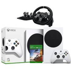 Logitech g920 Game Consoles Microsoft Xbox Series S All Digital 512GB SSD Gaming Console with Logitech G920 Racing Wheel Set & Forza Horizon 4