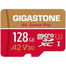 Micro sd card 128gb Memory Cards & USB Flash Drives Gigastone 4K Game Pro MicroSDXC Class 10 UHS-I U3 4K V30 A2 100/50 MB/s 128GB