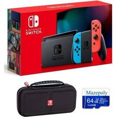 Switch OLED Accessories - Arisll Family Bundle Gift Set for Nintendo Switch  OLED, Carry Case& Screen Protector.4 Pack Joy Con Grips and Steering