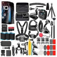 Gopro bundle GoPro HERO10 Action Camera 64GB Card, 50 Piece Accessory Kit and 2 Batteries