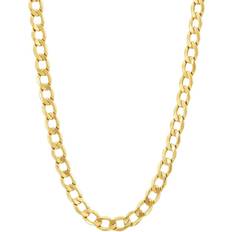 Lord & Taylor Hollow Bevelled Curb Chain Necklace - Gold