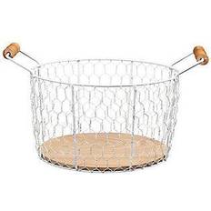 Puleo International Boxes & Baskets Puleo International 6 Pack: Chicken Wire Basket with Look Base