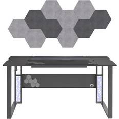 Gaming Desks Office Depot Gaming™ Mergence 60 W RGB Gaming With 10 Acoustic Panels Black